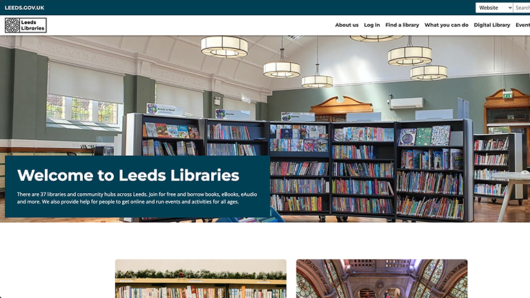 Leeds Libraries website