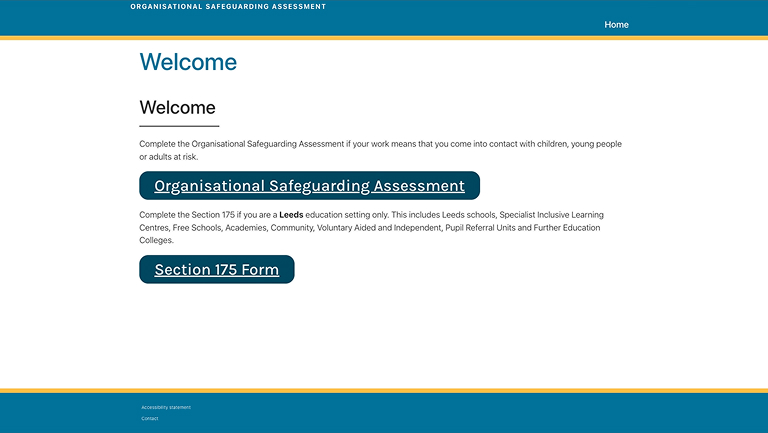 Safeguarding Assessment website