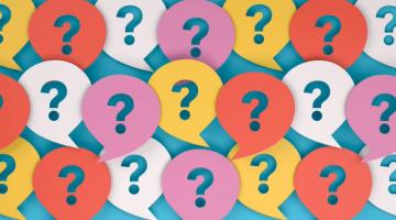 Image of question marks in speech bubbles